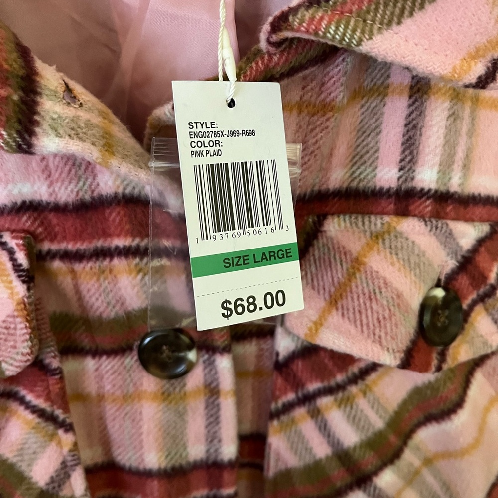 Kensie Pink Shacket Jacket Size Large NWT - Picture 4 of 7
